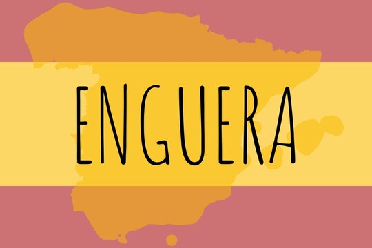 Enguera: Illustration mit dem Namen der spanischen Stadt Enguera