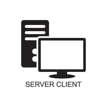 server client icon , technology icon