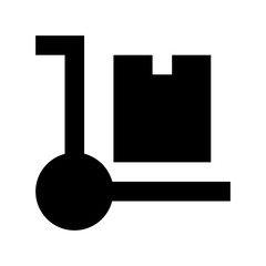 Hand Truck Flat Vector Icon