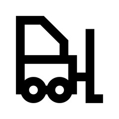 Forklift Truck Flat Vector Icon