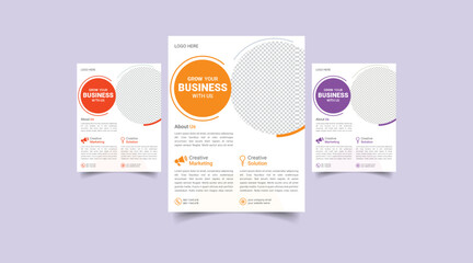 modern business flyer template design.