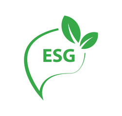 esg icons on white background	