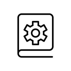 Manual book icon vector graphic illustration