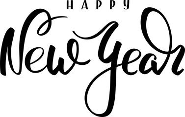 Happy new year handwritten lettering