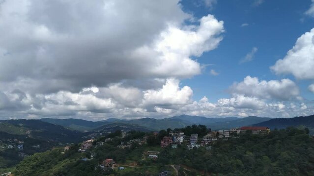 clouds over the mountains