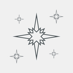 Star north quality vector illustration cut