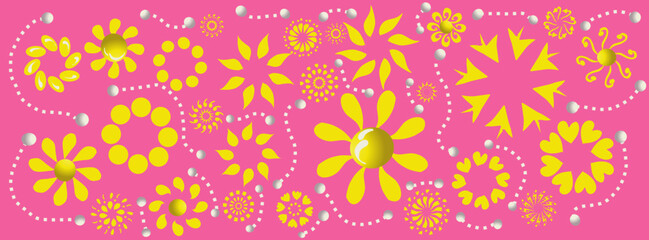 Background with flower motif