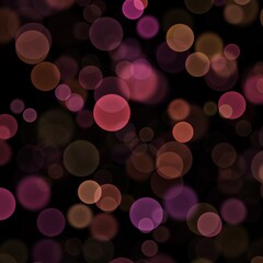 Beautiful bright colored lights. Abstract circles and shapes. Bokeh in the background. Beautiful garlands on abstract background. Template,wallpaper,background with bokeh and circles. Template for pos