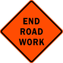 end road work - road work sign