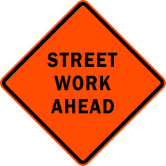 street work ahead - road work sign