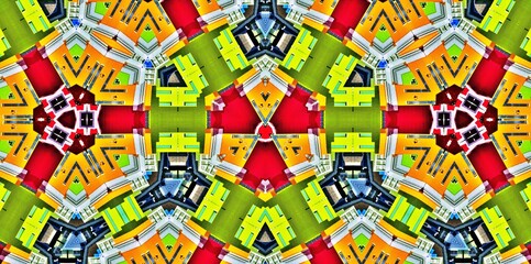 a decorative digital kaleidoscope pattern