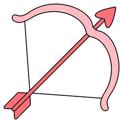 arrow Heart Happy Valentine's Day Filled Clipart