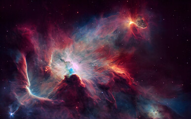 Fototapeta na wymiar Space nebula and galaxy