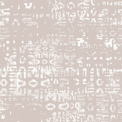 Trendy Ethnic tribal Kilim motifs textile texture seamless pattern in patchwork style. Embroidered print for carpet, rug, scarf cloth wallpaper floor covering wrapping paper tile design illustration. 