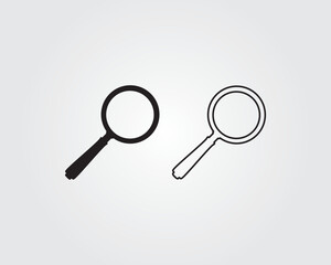 magnify glass search icon vector 