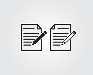 writing document pen edit icon vector