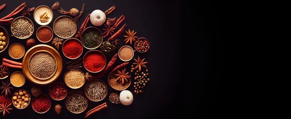 Foto op Plexiglas Illustration of colorful spices with copy space for text © Jackson Photography