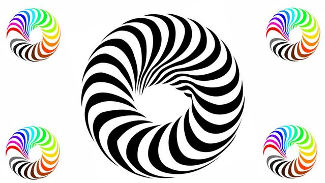 candy on white. optical illusion video