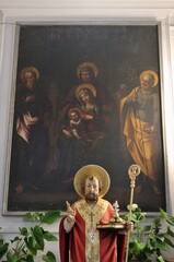 Praiano - Dipinto cinquecentesco della Sacra Famiglia nella Chiesa di San Gennaro