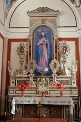 Fototapeta na wymiar Praiano - Statua del Sacro Cuore nella Chiesa di San Gennaro