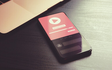 Video Advertising - digital marketing business concept. Targeting programmatic advertising, native...