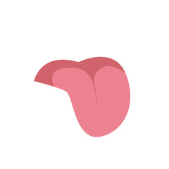 tongue illustration on white background 
