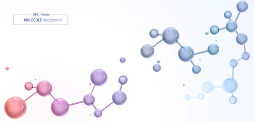 Abstract molecules design background.