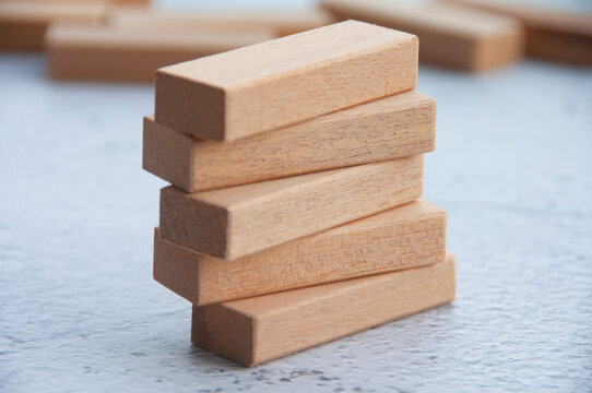 Wooden blocks with customizable space for text or ideas. Copy space