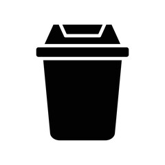 trash can icon vector design template in white background