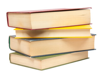 Stack of books. Transparent background, png