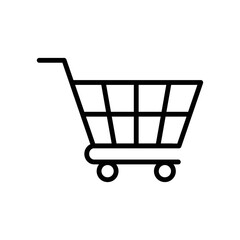 shopping chart icon vector design template in white background