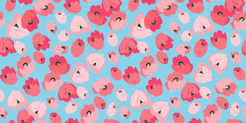 Fototapeta premium Floral seamless pattern. Vector design for paper, cover, fabric, interior decor and other
