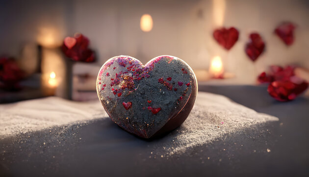 Perfect love hearts, AI render.