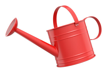 Watering can on white background. 3d render concept of gardening equipment tools