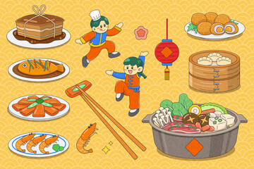 Cute CNY reunion dinner set