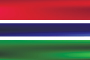 Flag of Gambia. Gambian national symbol in official colors. Template icon. Abstract vector background