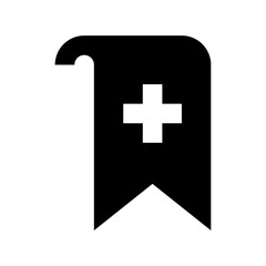 Obraz premium Bookmark Flat Vector Icon