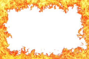 Transparent png image of a blazing fire - obrazy, fototapety, plakaty