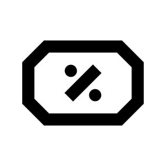 Discount Voucher Flat Vector Icon