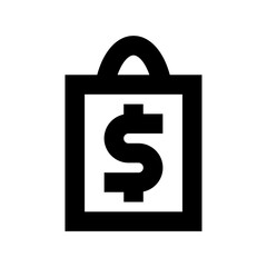 Shopping Bag Flat Vector Icon