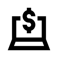 Online Business Flat Vector Icon