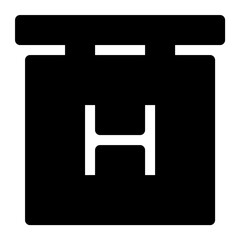 Hotel Signboard Flat Vector Icon