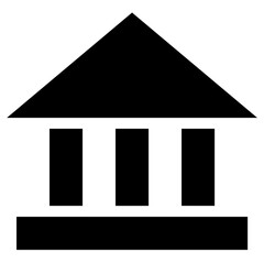 Courthouse Flat Vector Icon