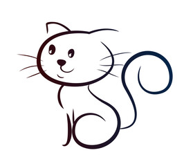 The symbol of stylized kitty. 
