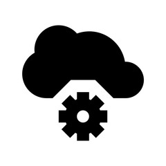 Cloud Setting Flat Vector Icon