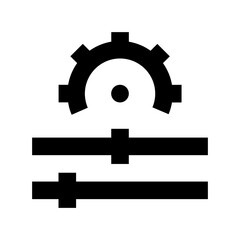 Obraz premium Equalizer Settings Flat Vector Icon