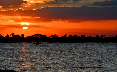 beautiful evening sky and sunset