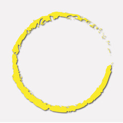 yellow frame circular