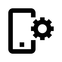 Mobile Settings Flat Vector Icon