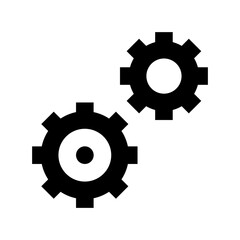 Cogwheels Flat Vector Icon